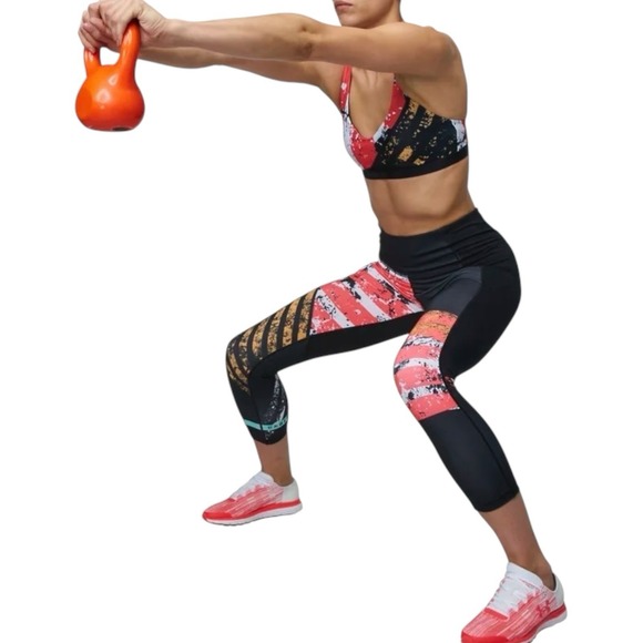 Under Armour Leggings Women's Size Small Mirror‎ Hi-Rise Black/Multi Crop - Picture 8 of 9